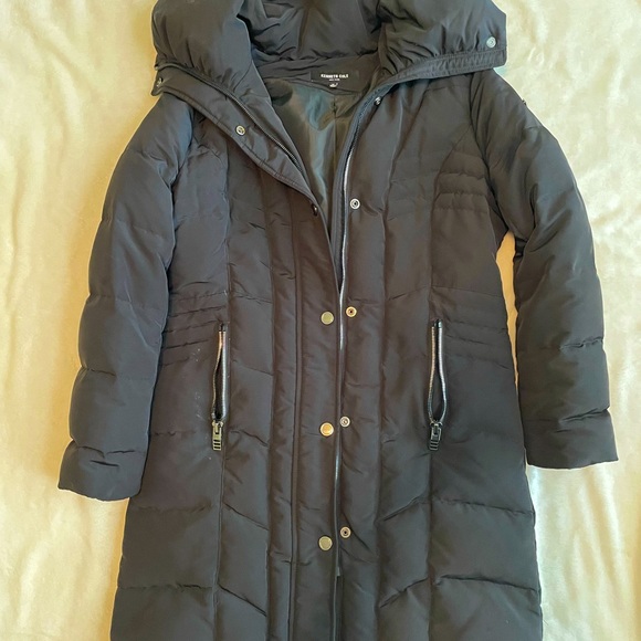 Kenneth Cole black knee length coat - Picture 3 of 8